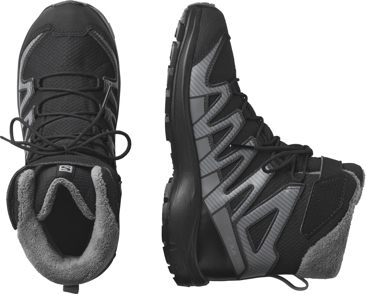 Взуття Salomon XA PRO V8 WINTER CSWP J - чорний / сірий