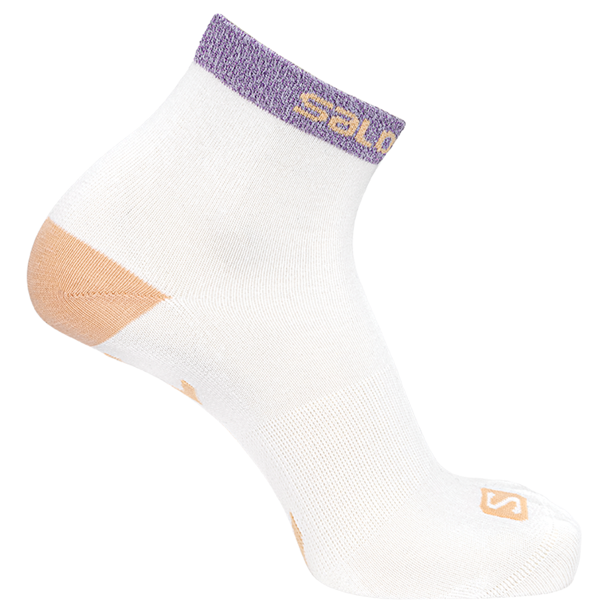 Шкарпетки Salomon CASUAL SNKRS W - білий/помаранчевий