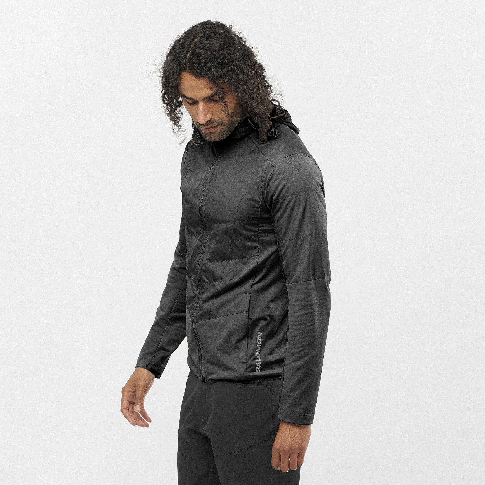 Куртка Salomon Outline As Hybrid Mid M Jacket - чорна