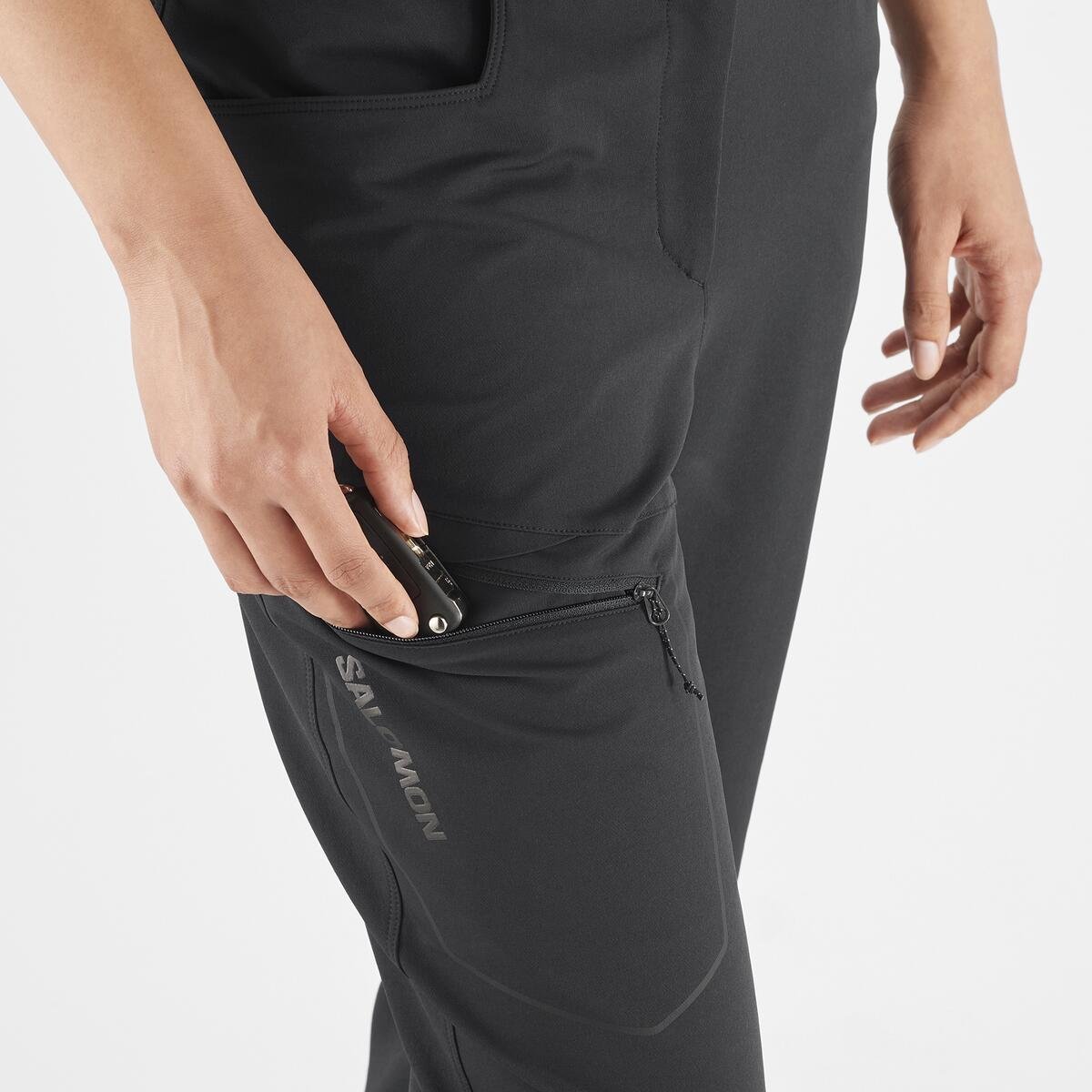 Штани Salomon Wayfarer Warm Pants W - чорні (укорочена довжина)