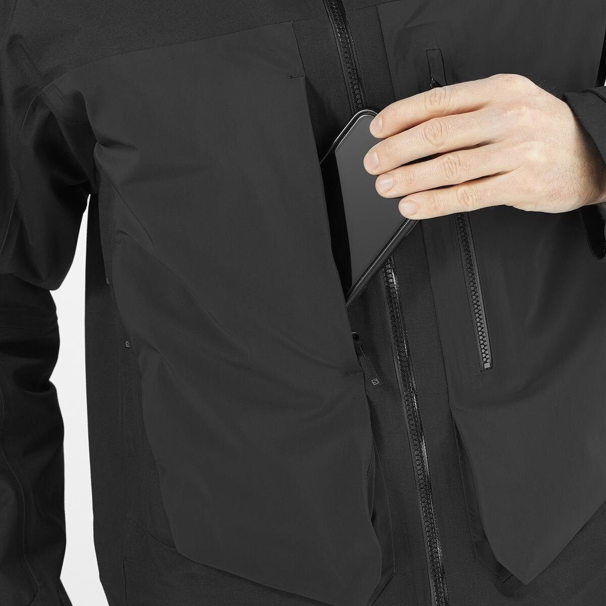 Куртка Salomon Stance 3L Long Jacket M - чорна