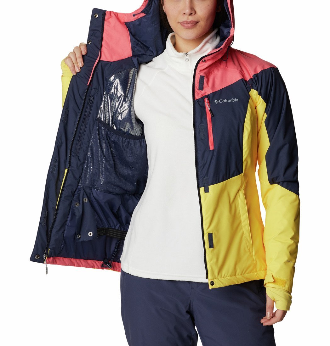 Куртка Columbia Rosie Run™ Insulated Jacket W - жовтий/рожевий/блакитний