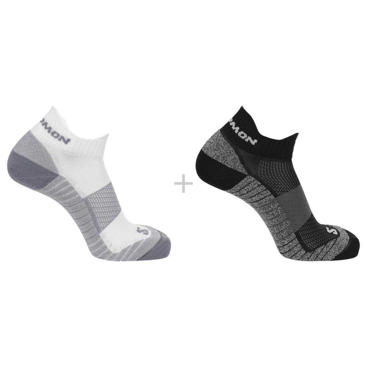 Шкарпетки Salomon Aero Ankle 2-Pack - чорний/білий