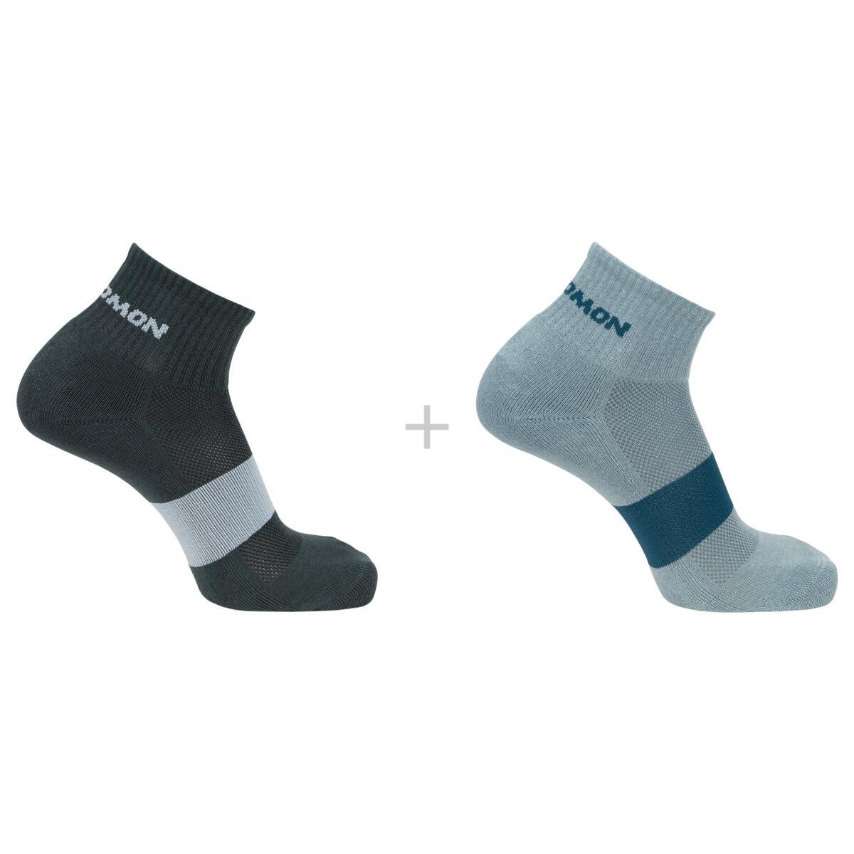 Шкарпетки Salomon Evasion Ankle 2-Pack Socks - сині/зелені