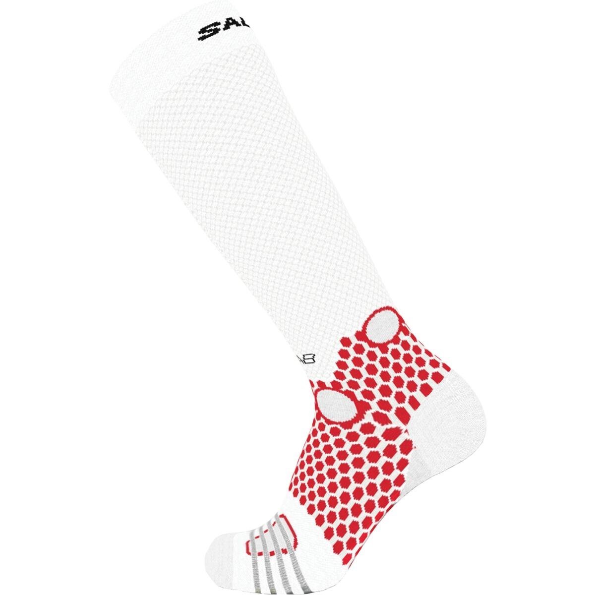 Шкарпетки Salomon S/LAB Ultra Knee Socks - білі/червоні