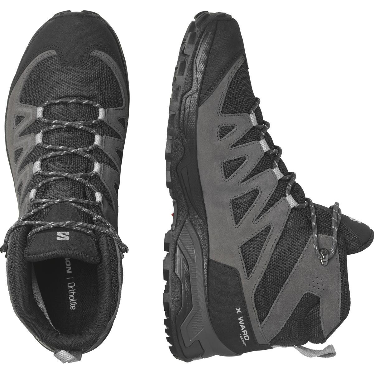 Взуття Salomon X Ward Leather Mid GTX M - чорне