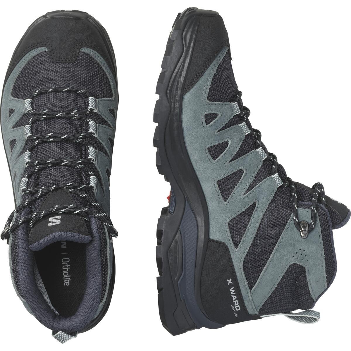 Взуття Salomon X Ward Leather Mid GTX W - чорне/сіре