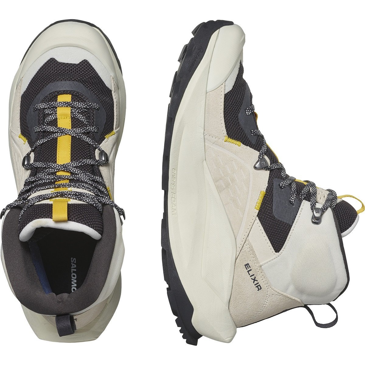 Кросівки високі Salomon Elixir Mid GTX M - світло-бежеві/ чорні/ жовті