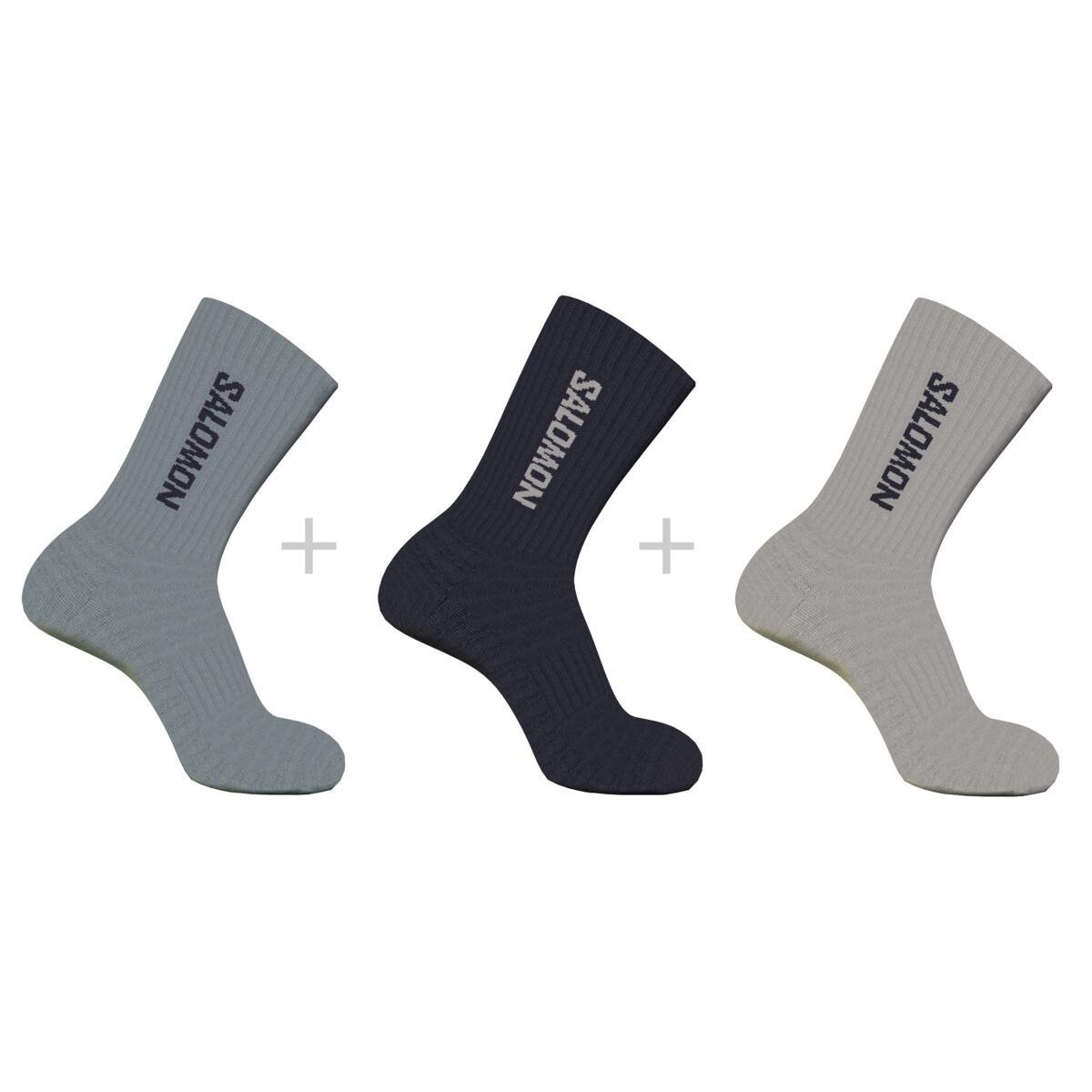 Шкарпетки Salomon Everyday Crew 3-Pack Socks - чорний/сірий