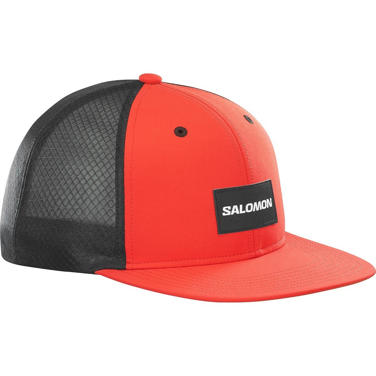 Бейсболка Salomon Trucker Flat Cap - червоний/чорний