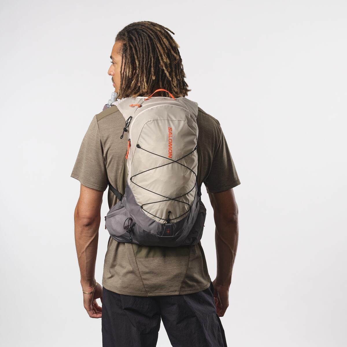 Рюкзак Salomon XT 15 з флягою - коричневий/сірий