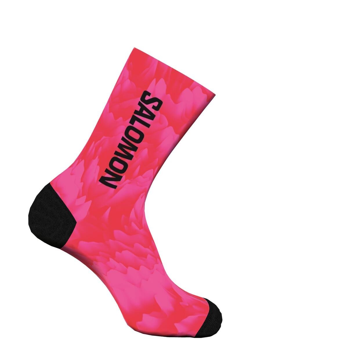 Шкарпетки Salomon Creamy Lava Crew Socks - рожевий/червоний