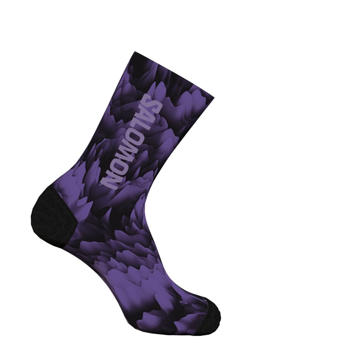 Шкарпетки Salomon Creamy Lava Crew Socks - фіолетові