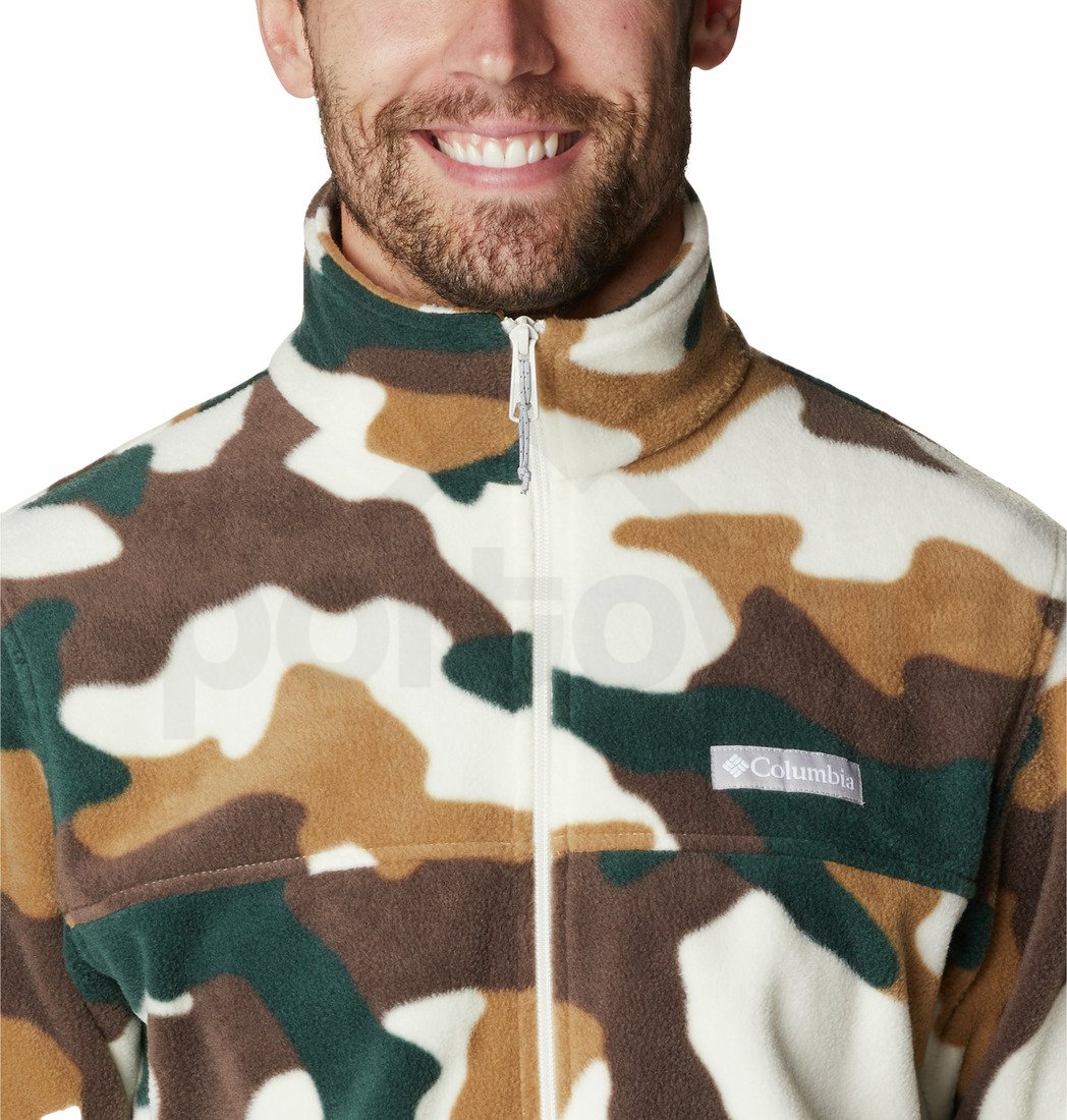 Mikina Columbia Steens Mountain™ Printed Jacket M - hnědá/bílá