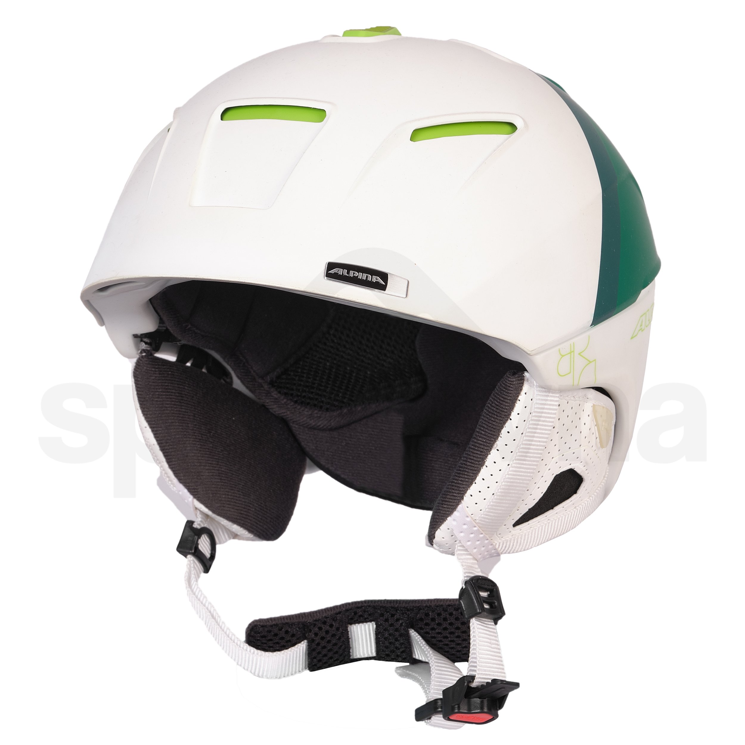 Lyžařská helma Alpina Cheos - bílá/zelená