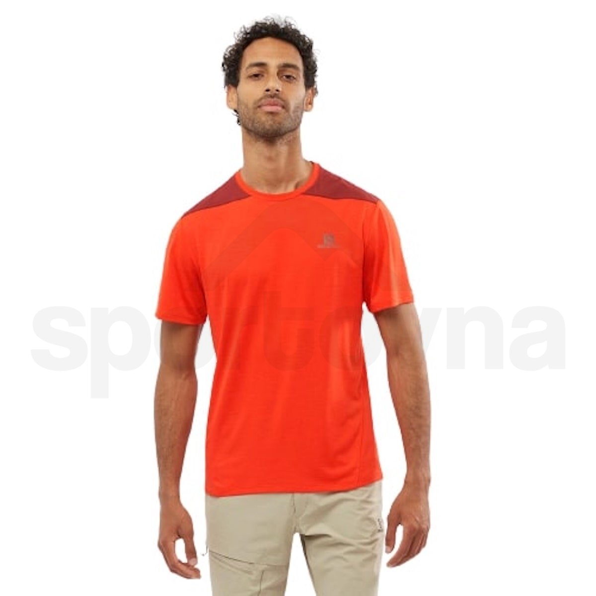 Tričko Salomon OUTLINE SS TEE M - oranžová/červená
