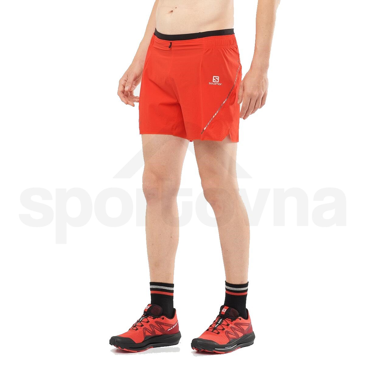 Kraťasy Salomon Sense Aero 5'' Shorts M - červená/oranžová