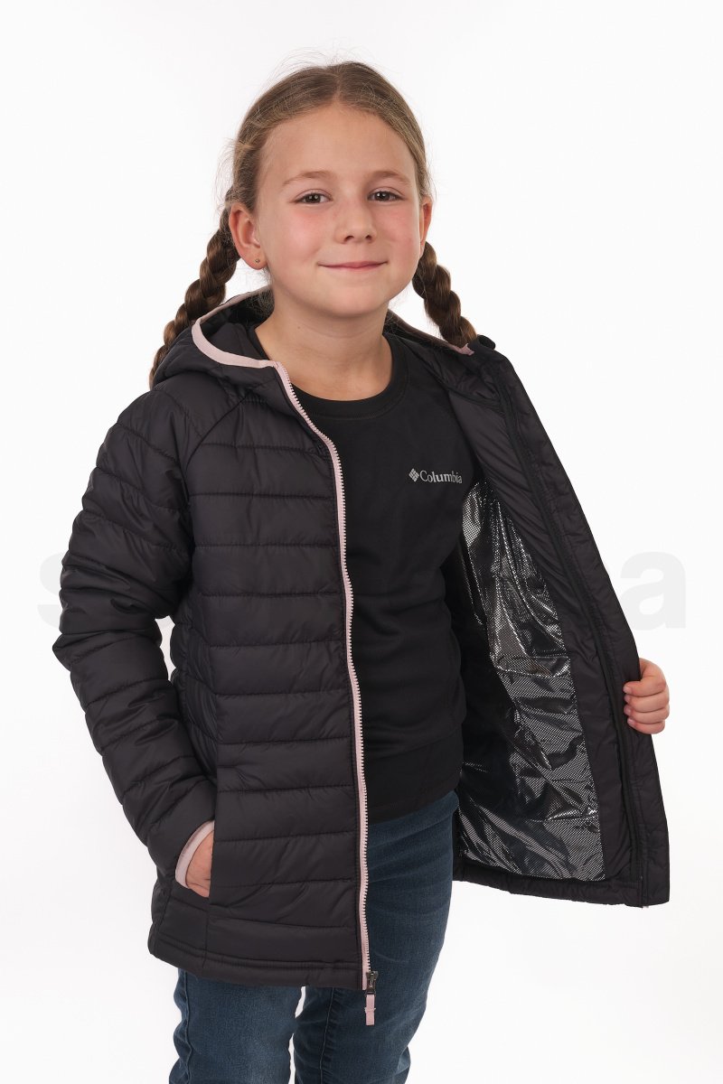Bunda Columbia Powder Lite™ Girls Hooded Jacket J - černá