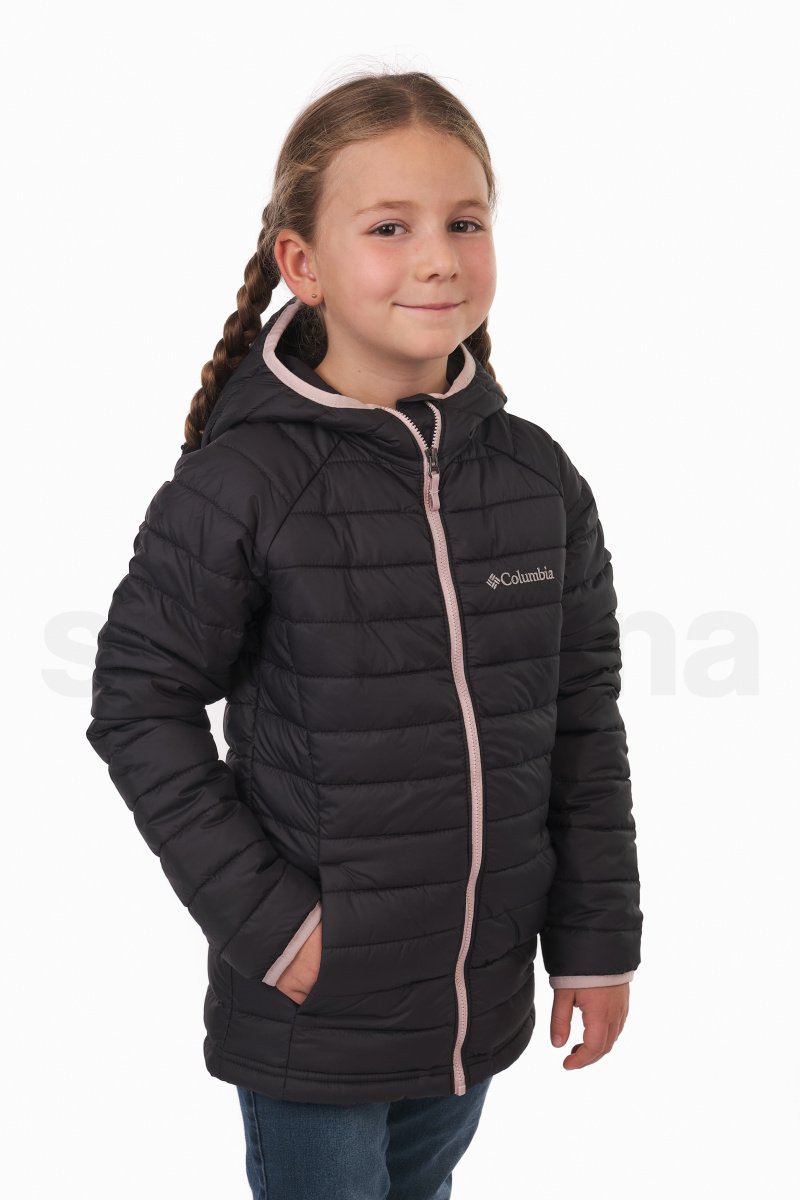 Bunda Columbia Powder Lite™ Girls Hooded Jacket J - černá