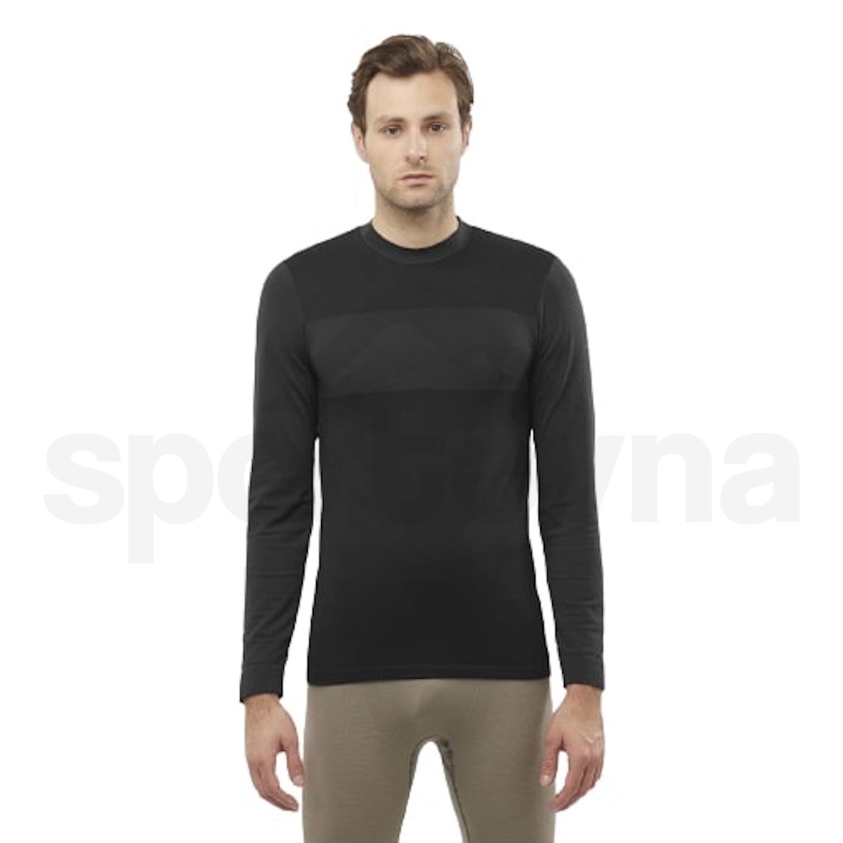 Tričko Salomon Essential Wool LS Top M - černá