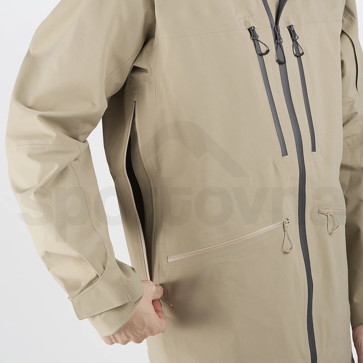Bunda Salomon S LAB Qst GTX® Pro 3L Jacket M - hnědá