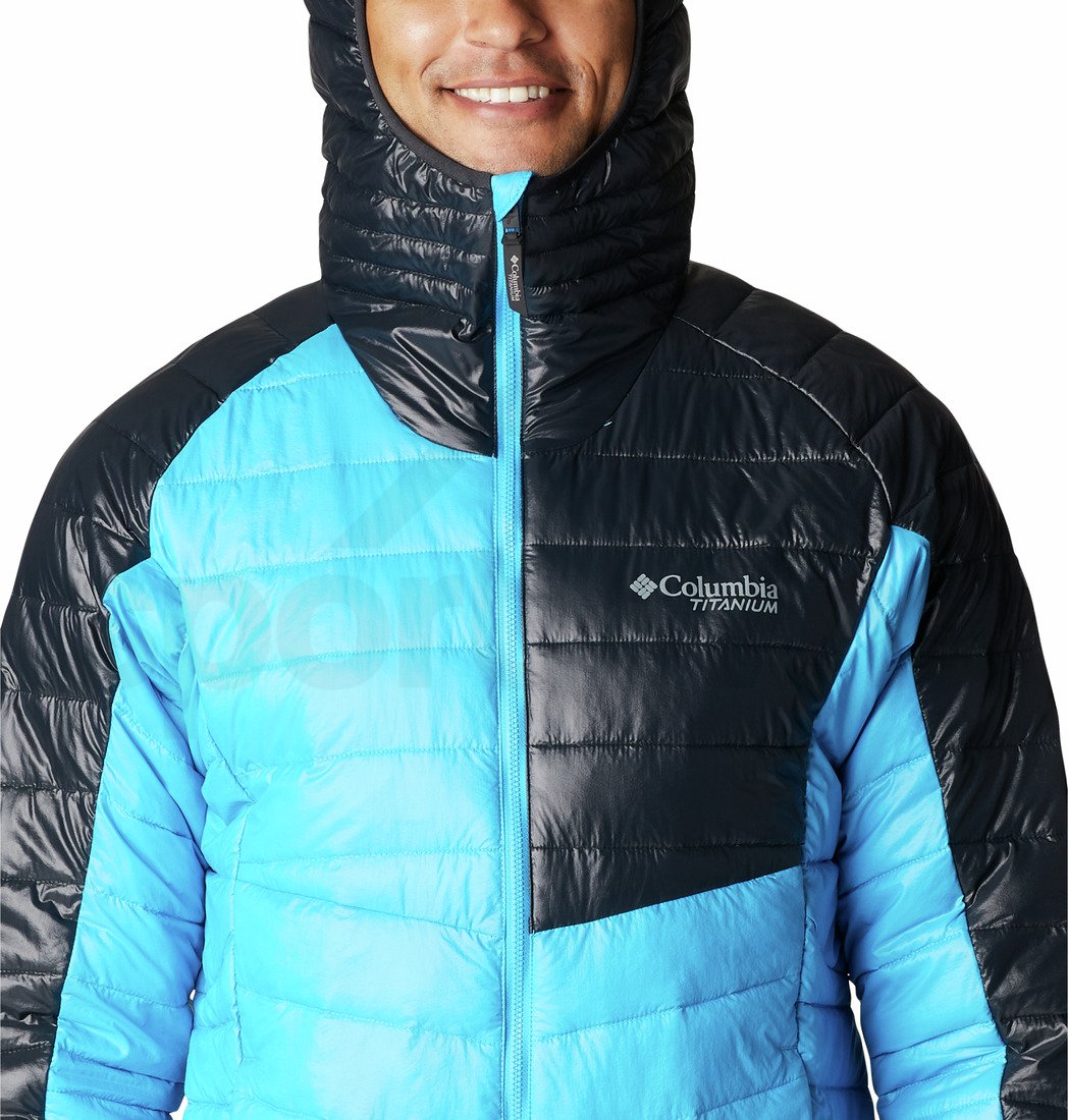 Bunda Columbia Platinum Peak™ Hooded Jacket M - modrá/černá