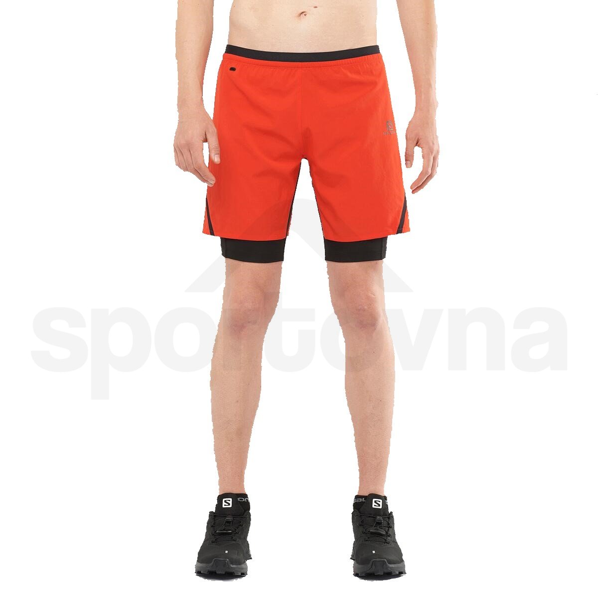 Kraťasy Salomon Cross Twinskin Shorts M- červená/oranžová