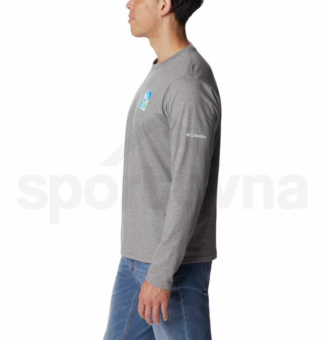 Tričko Columbia Sun Trek™ EU Graphic Long Sleeve Shirt M - šedá