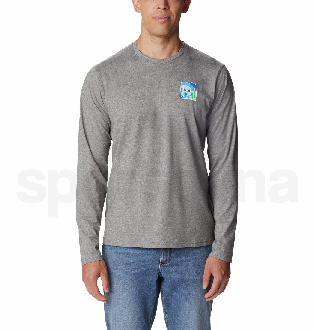 Triko Columbia Sun Trek™ EU Graphic Long Sleeve Shirt M - šedá