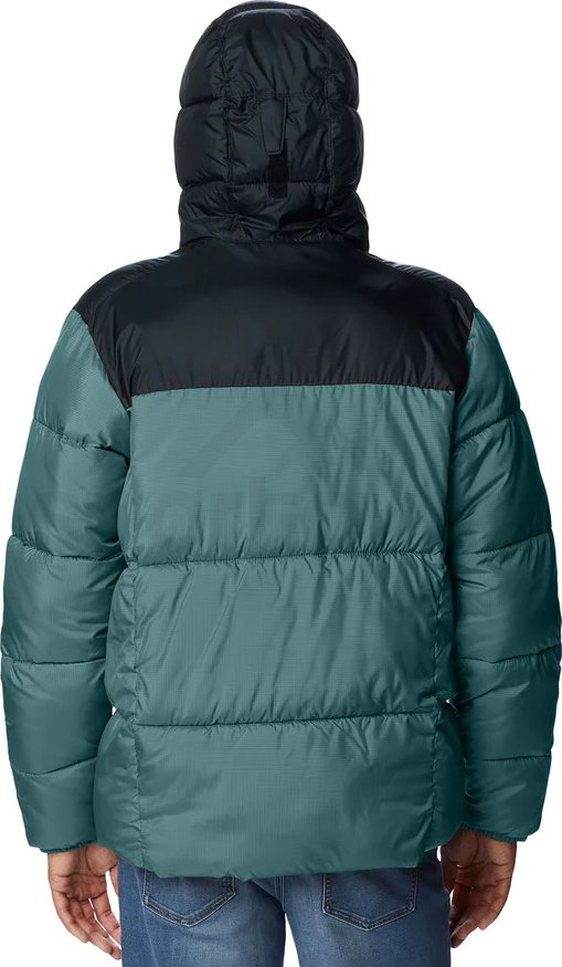 Bunda Columbia Puffect™ Hooded Jacket M - zelená/modrá/černá