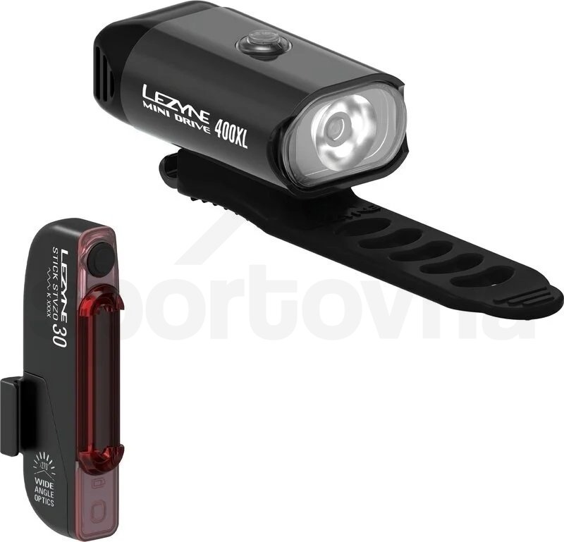 Sada světel Lezyne Mini Drive 400/ Stick pair - černá