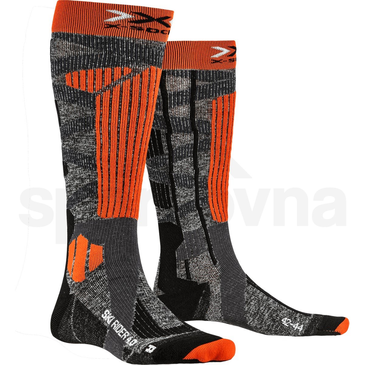 Ponožky X-Bionic Ski Rider 4.0 - šedá/oranžová