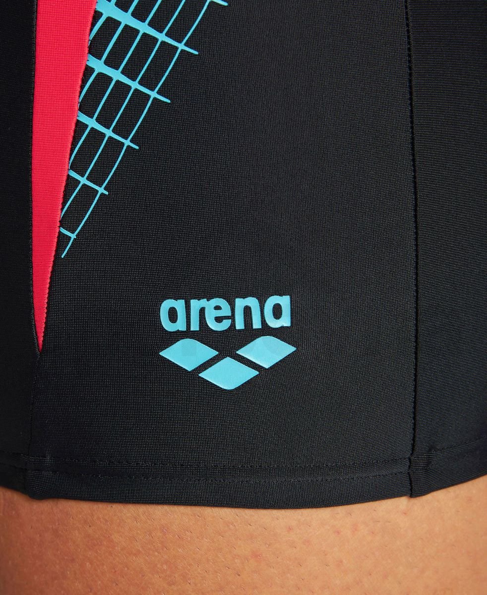 Plavky Arena Threefold Short M - černá/červená/modrá