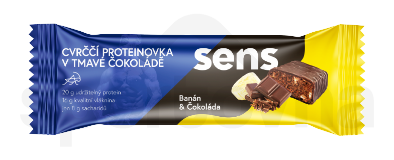 SENS Proteinová tyčinka, banán + čokoláda, 63g