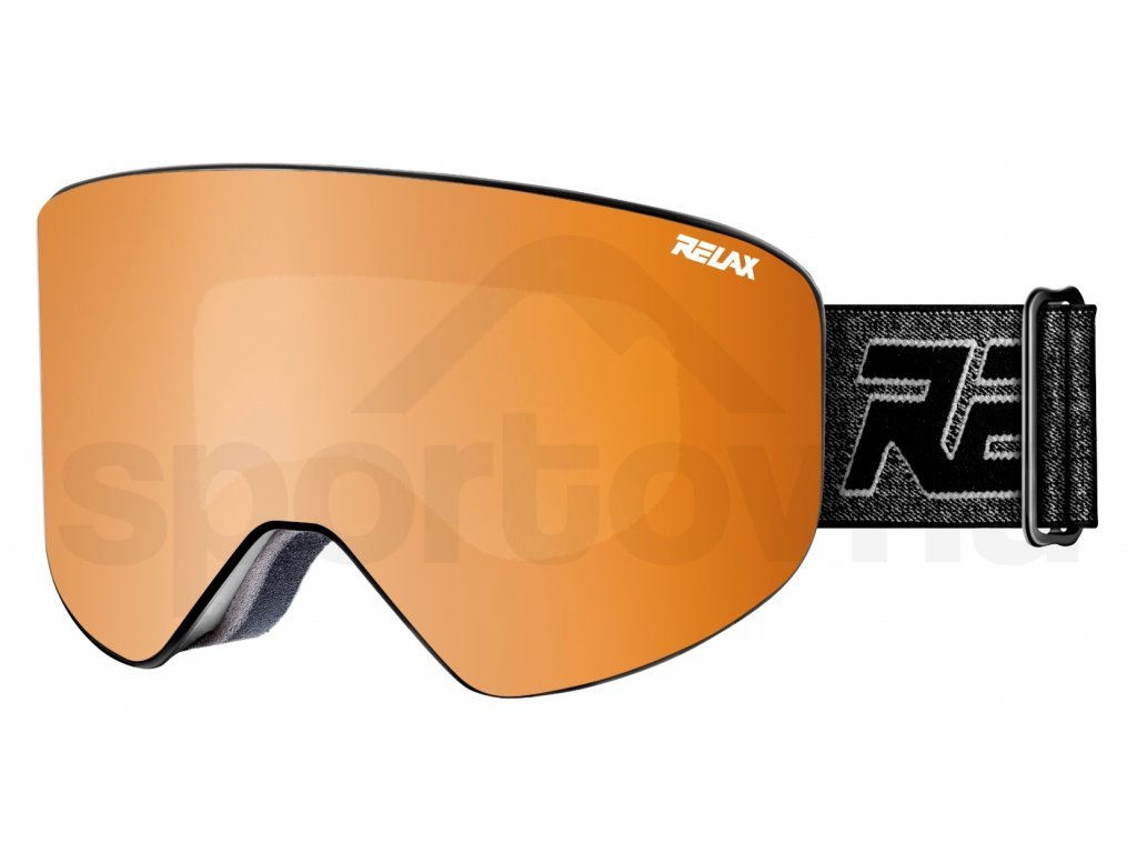 Lyžařské brýle Relax Scooper - černá/oranžová
