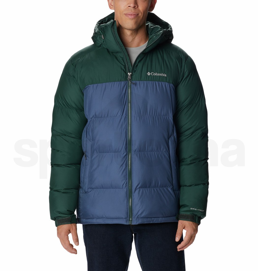 Bunda Columbia Pike Lake™ Hooded Jacket M - modrá/zelená