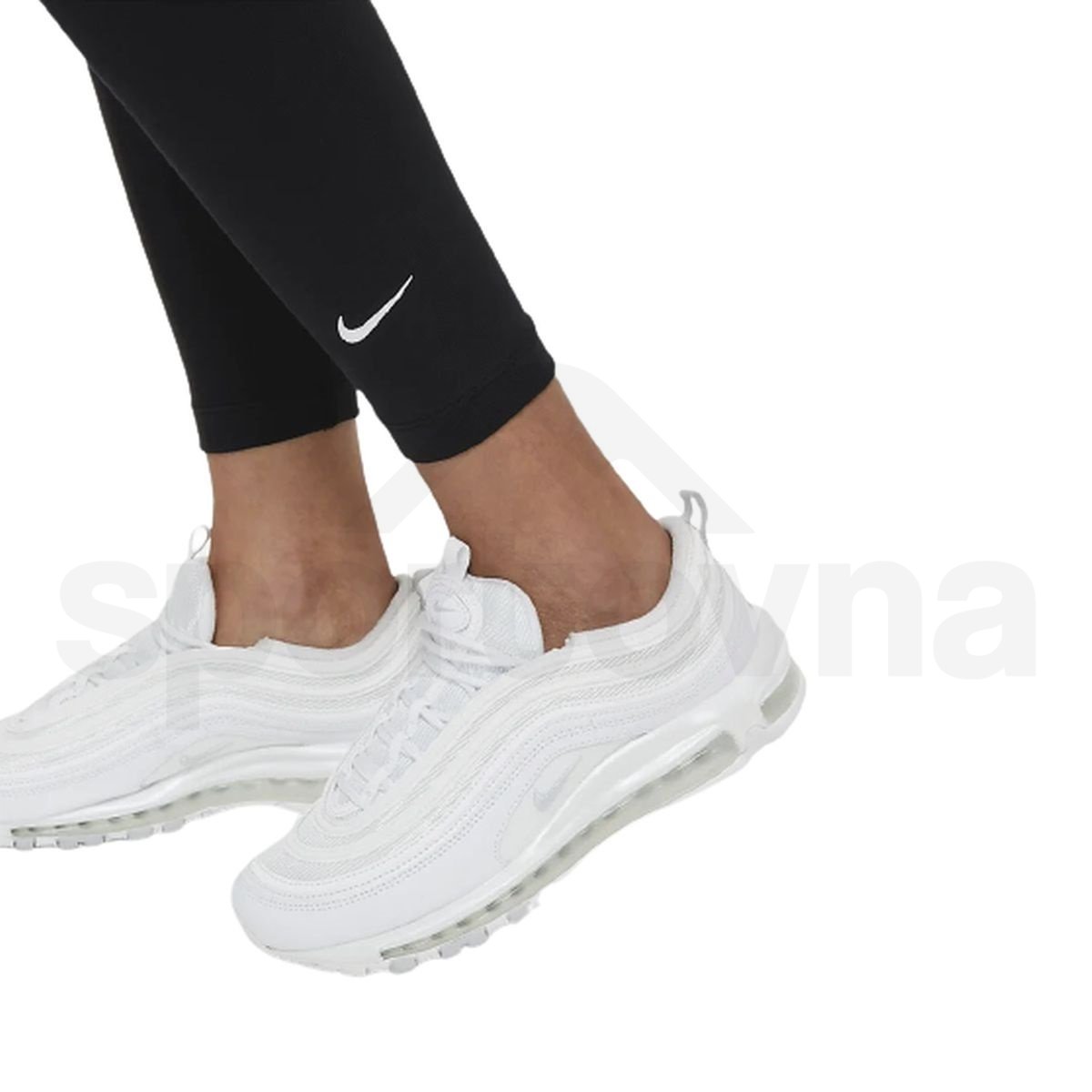 Legíny Nike Essential W - černá/bílá