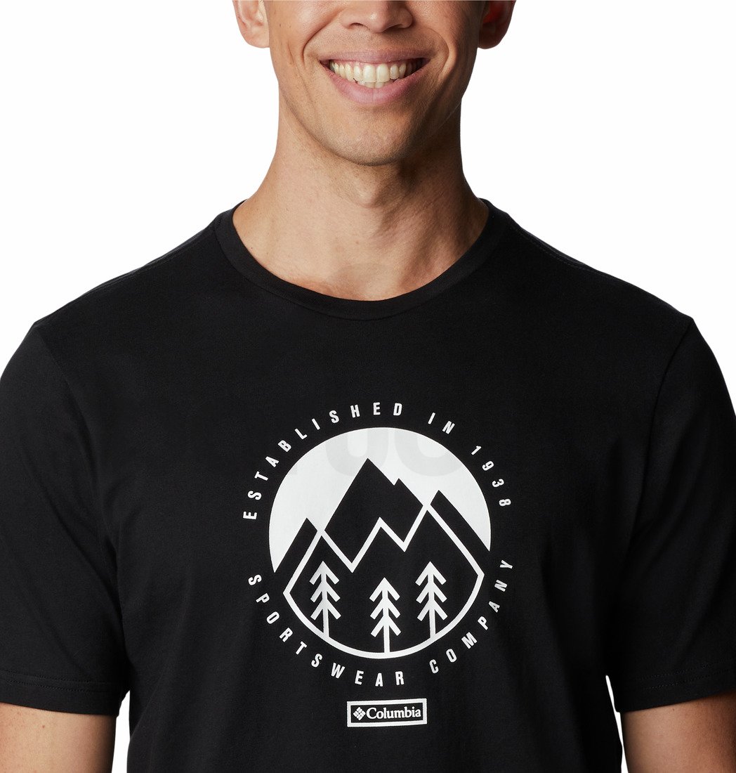 Tričko Columbia Rapid Ridge™ Graphic Tee M - černá/bílá