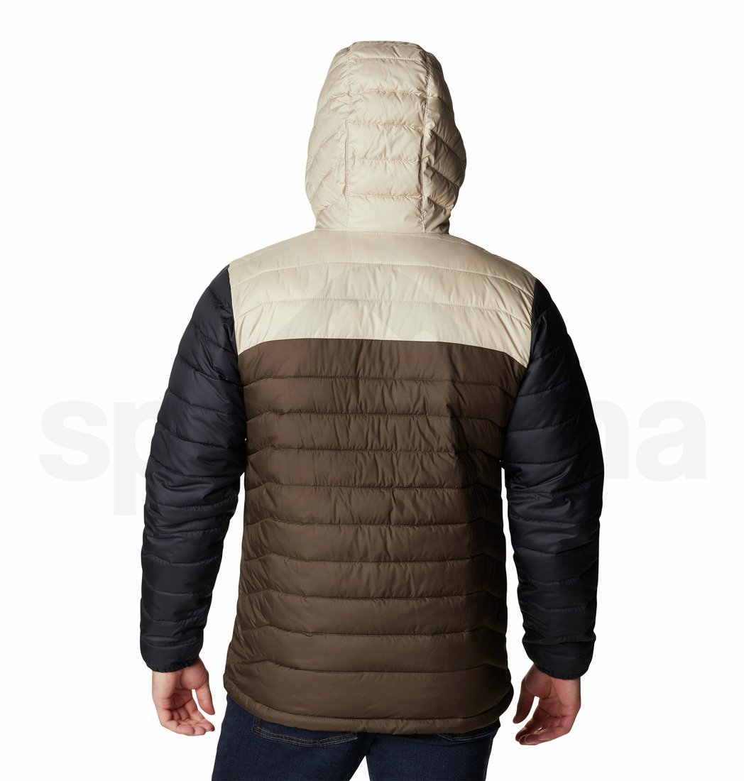 Bunda Columbia Powder Lite™ Hooded Jacket M - hnědá/černá