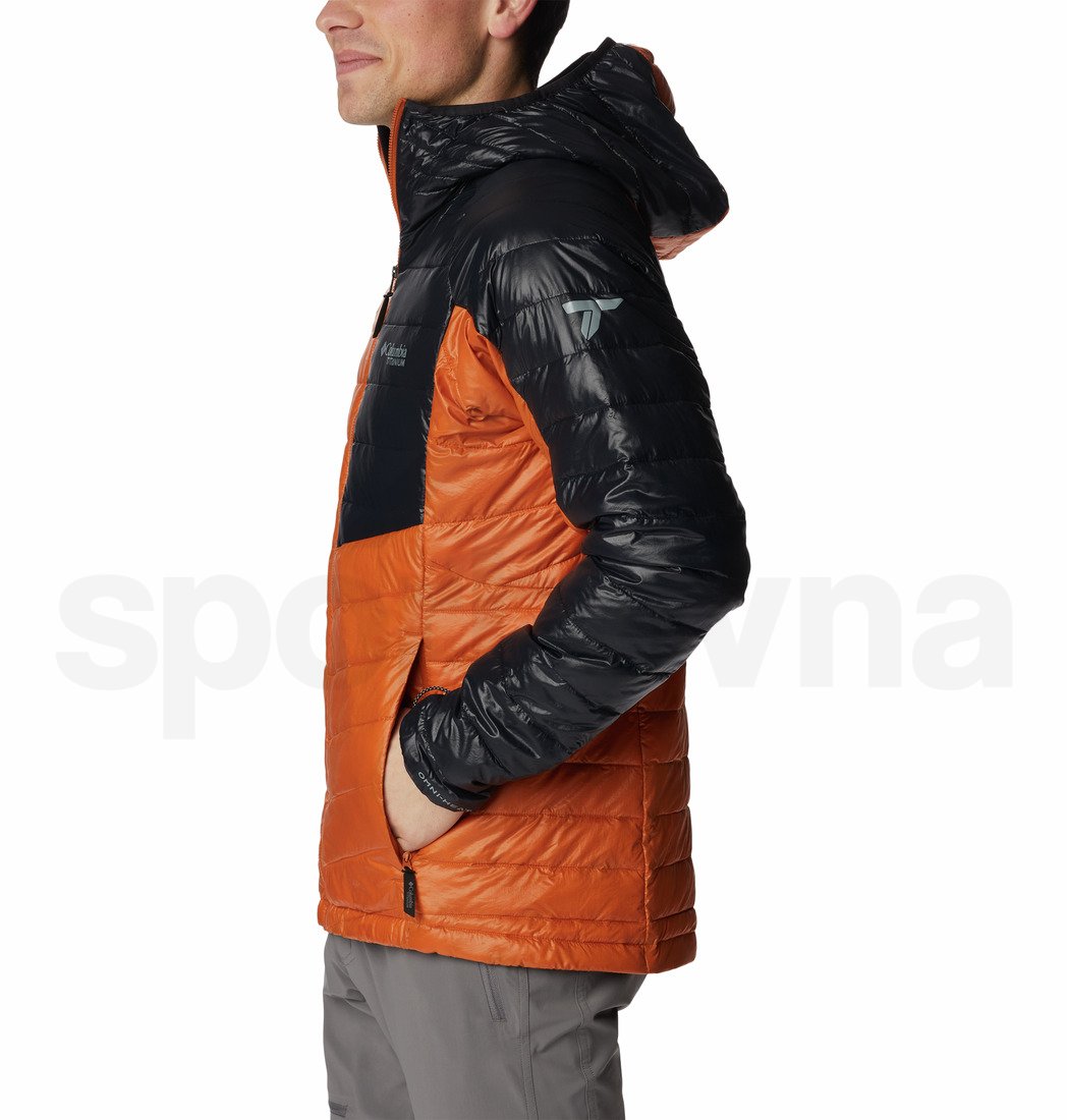Bunda Columbia Platinum Peak™ Hooded Jacket M - oranžová/černá