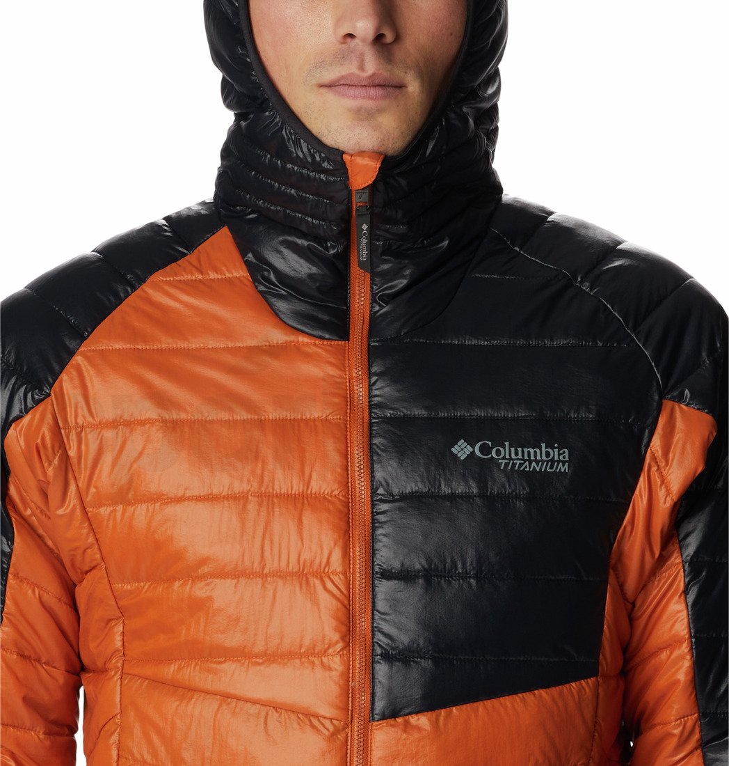 Bunda Columbia Platinum Peak™ Hooded Jacket M - oranžová/černá