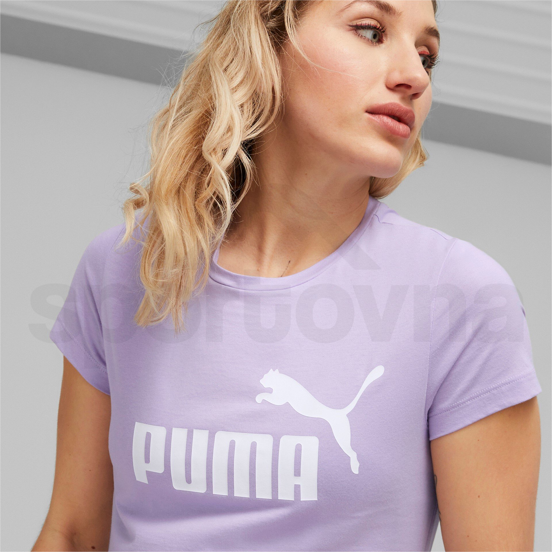 Tričko Puma ESS Logo Tee W - fialová