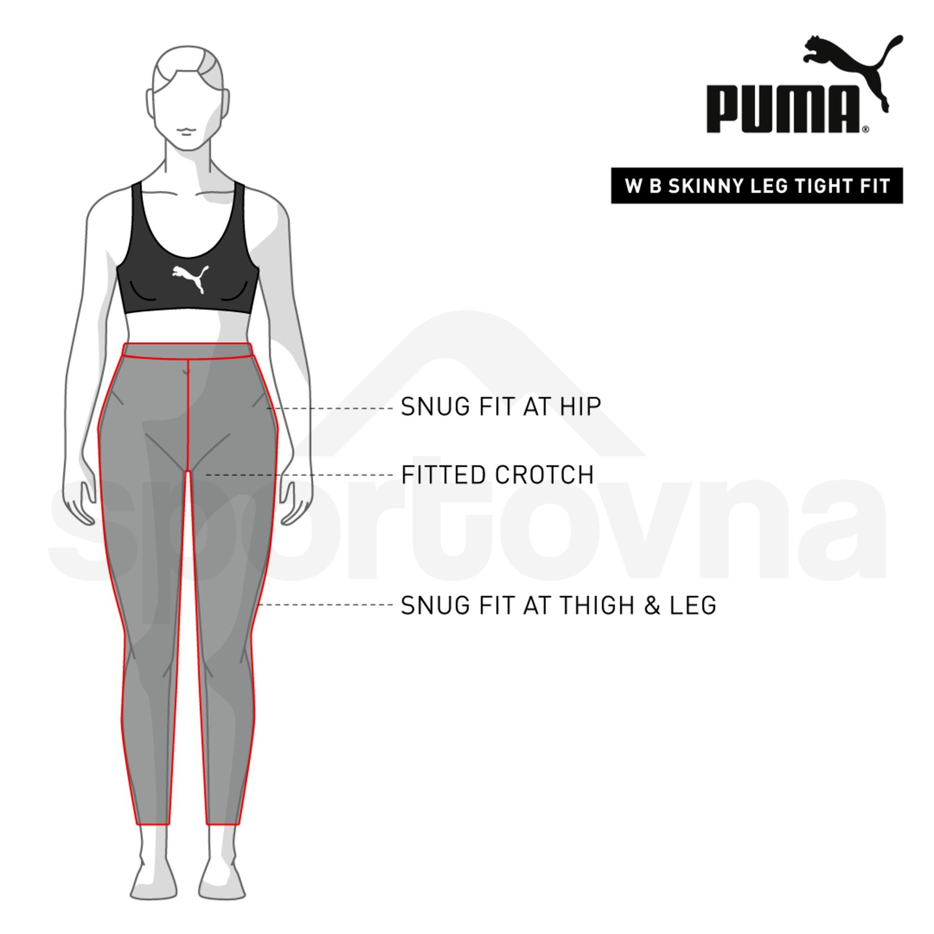 Legíny Puma ESS Logo Leggings W - černá