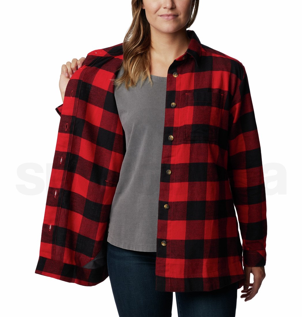 Košile Columbia Holly Hideaway™ Flannel Shirt W - černá/červená