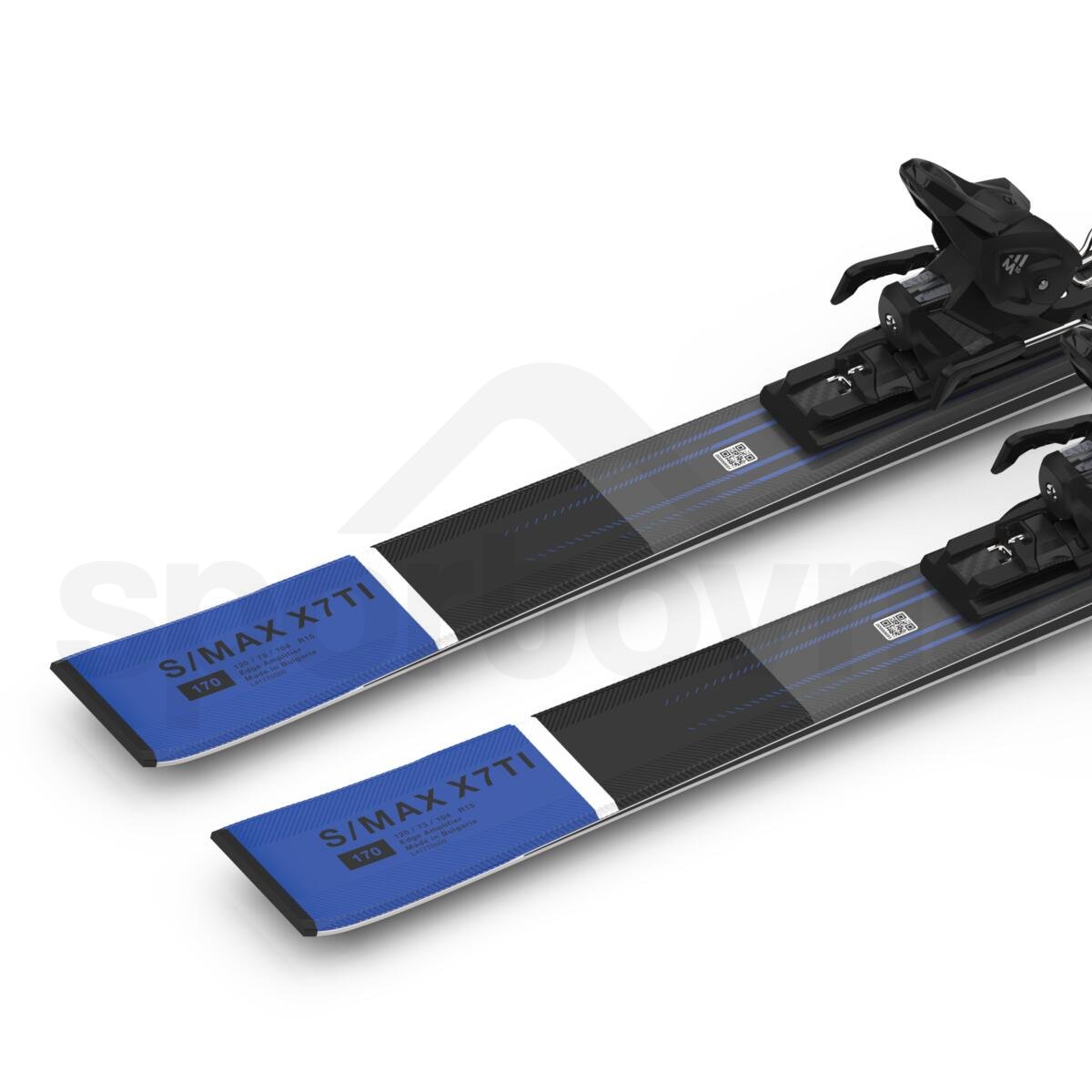 Sjezdové lyže set Salomon E S/MAX X7 Ti + M10 GW L80 - černá/modrá