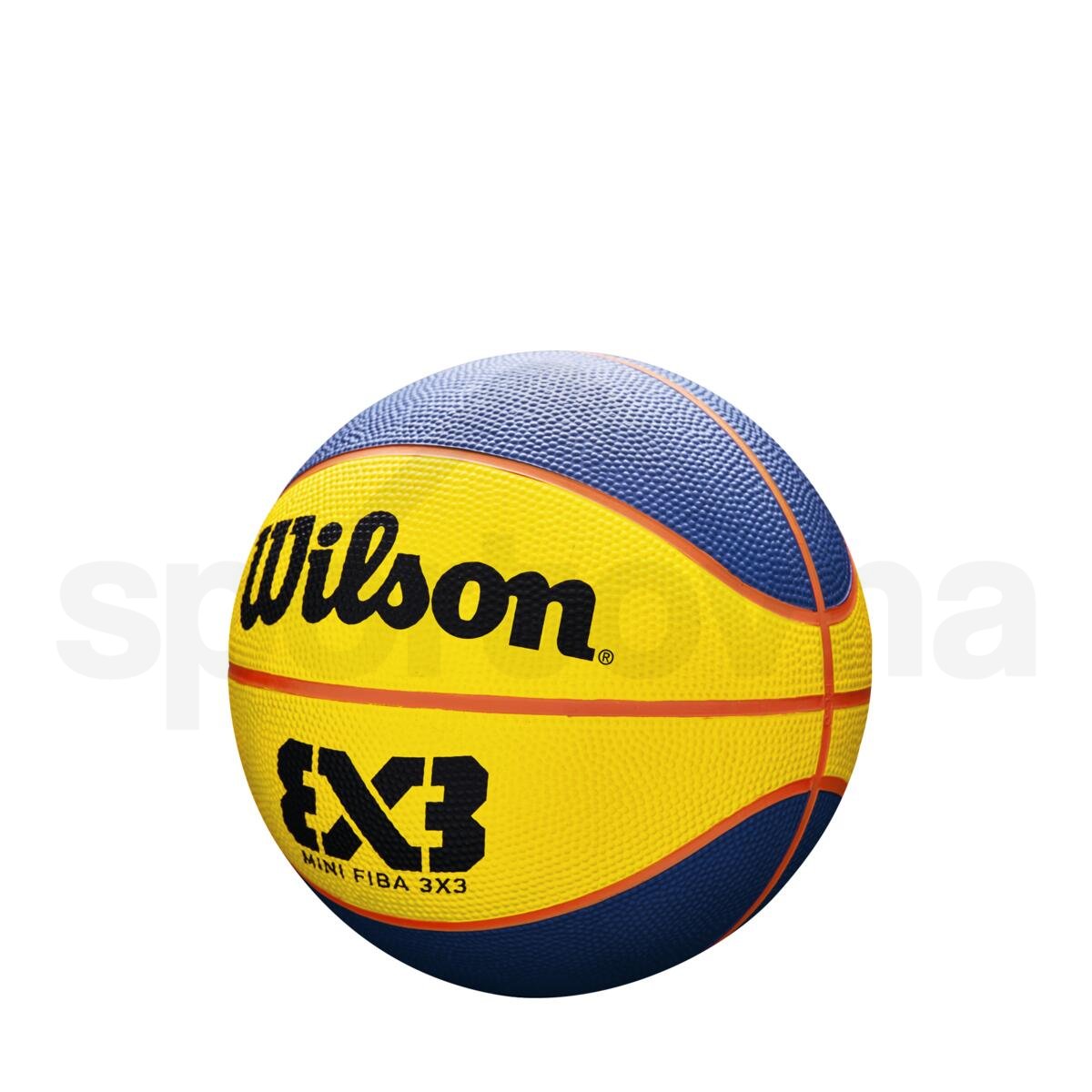 Lopta Wilson FIBA 3x3 Mini Rubber Basketball - žltá/modrá