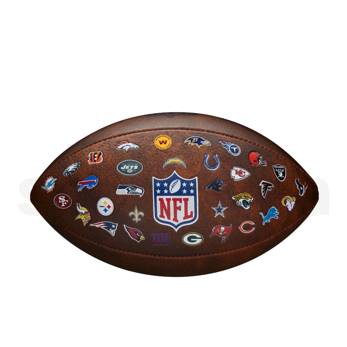 Míč Wilson NFL Off Throwback 32 Team Logo - hnědá