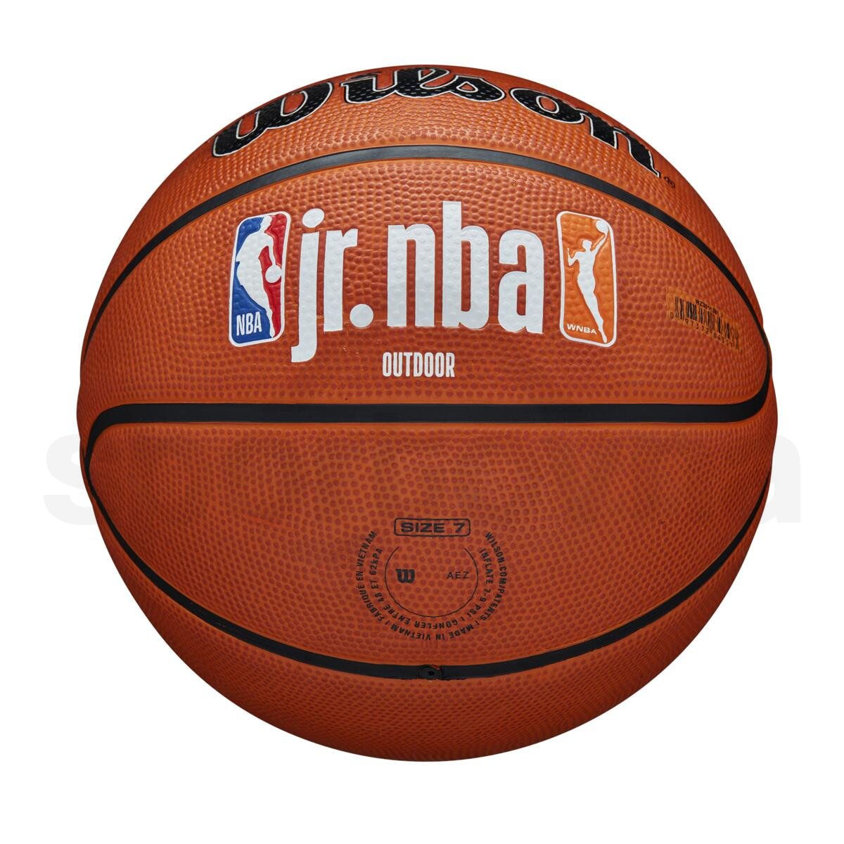 Míč Wilson Jr NBA Fam Logo Auth Outdoor Bskt - hnědá