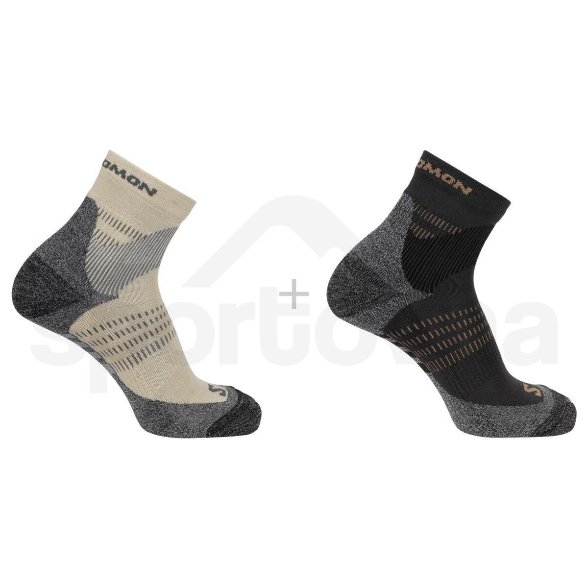 Ponožky Salomon X Ultra Access Quarter 2-Pack - černá/hnědá