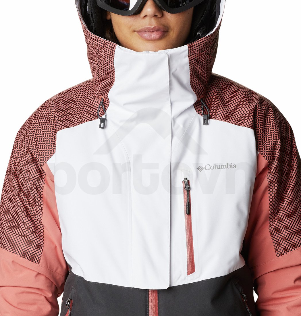 Bunda Columbia Snow Slab™ Blackdot™ Jacket Wmn šedá/růžová/bílá